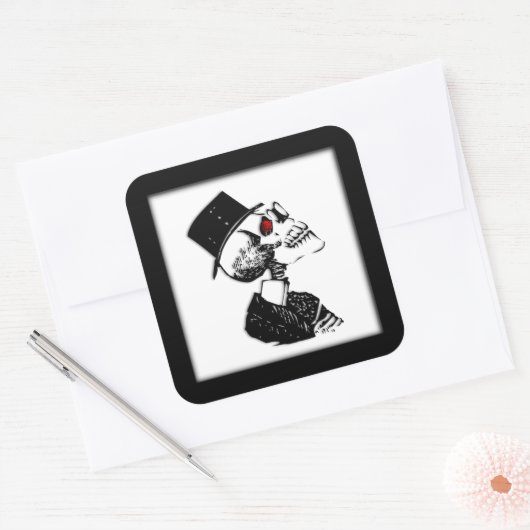 赤目スケルトン スクエアシール (封筒)