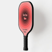 赤目ライアン、赤の対称円 ピックルボールラケット (左)
