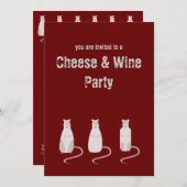 赤目ラッツチーズ&ワインパーティの招待状 招待状 (正面/裏面)
