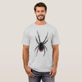 赤目付きスパイダー攻撃デザイン Tシャツ (正面フル)