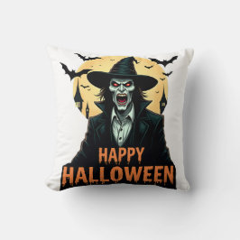 赤目付きハロウィーンホラー魔女 クッション