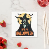 赤目付きハロウィーンホラー魔女 スタンダードカクテルナプキン (インサイチュ)