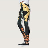 赤目付きハロウィーンホラー魔女 レギンス (左)