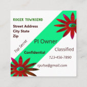 赤目花 スクエア名刺 (裏面)