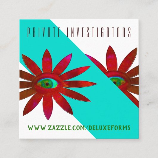 赤目花 スクエア名刺 (正面)