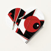 赤目視ハート型ノートブック ノートブック (裏面)