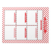 赤看護学生スキルテンプレート ノートパッド (正面)