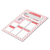 赤看護学生投薬テンプレート ノートパッド (アングル)