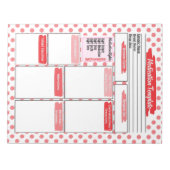 赤看護学生投薬テンプレート ノートパッド (正面)