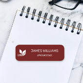 赤社員のロゴ 名札