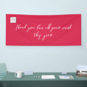 赤社員休日お礼SIgn 横断幕 (トレードショー)