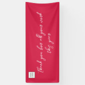 赤社員休日お礼SIgn 横断幕 (縦)