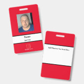 赤社員IDバッジ バッジ (表裏)