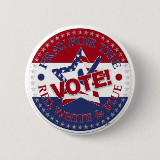 赤祈白青の投票！星形チェック 缶バッジ