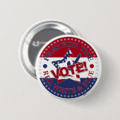 赤祈白青の投票！星形チェック 缶バッジ (正面&裏面)