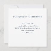 赤祝ちゃんシャワー冬テーマかわいい犬の狼 招待状 (裏面)