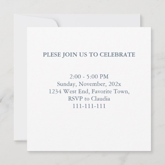 赤祝ちゃんシャワー冬テーマかわいい犬の狼 招待状 (裏面)