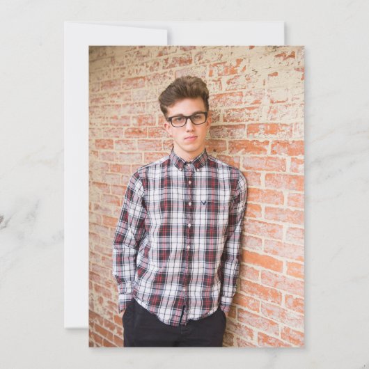 赤祝写真 招待状 (裏面)