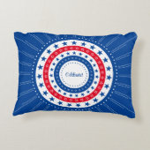 赤祝星、白い星、青い星 アクセントクッション (裏面)