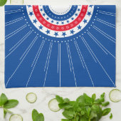 赤祝星、白い星、青い星 キッチンタオル (折り畳み)