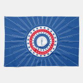 赤祝星、白い星、青い星 キッチンタオル (横)