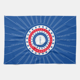 赤祝星、白い星、青い星 キッチンタオル