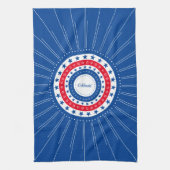 赤祝星、白い星、青い星 キッチンタオル (縦)