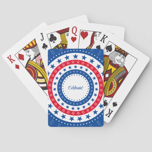 赤祝星、白い星、青い星 トランプ (裏面)