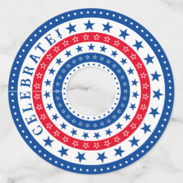 赤祝星、白い星、青い星 ワイングラスタグ