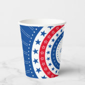 赤祝星、白い星、青い星 紙コップ (正面)