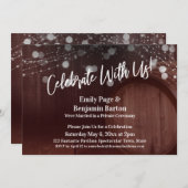 赤祝木の樽と明かりで 招待状 (正面/裏面)