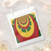 赤祝黄金色の緑 フェイバーバッグ (クリップ留めされた状態)