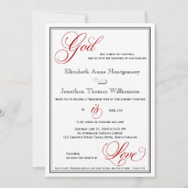 赤神は愛キリスト教の結婚式招待状 招待状