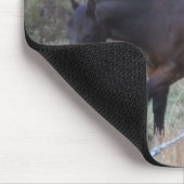 赤秋の木の茶色の馬 マウスパッド (コーナー)