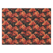 赤秋メープルツリーシームレスパターングラフィック テーブルクロス (正面(横))