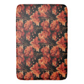 赤秋メープルツリーシームレスパターングラフィック バスマット (正面縦)