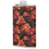 赤秋メープルツリーシームレスパターングラフィック フラスク (左)