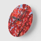 赤秋 ラウンド壁時計 (傾斜)