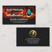 赤稲妻線枠電気工事請負業者 名刺 (正面/裏面)