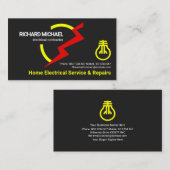 赤稲妻電気メーターゲージ電気技師 名刺 (正面/裏面)