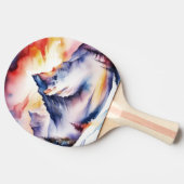 赤空の山々を覆う雪の水色 卓球ラケット (横)