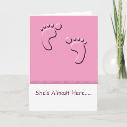 赤空白のちゃんガールシャワーカード 招待状 (正面)