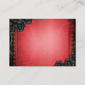 赤空白のと黒のゴシック様式のシーティングカード3.5x2.5 プレイスカード (正面)