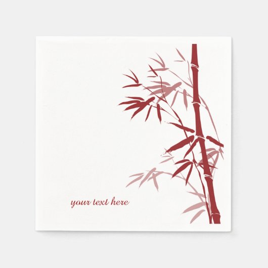 赤竹カスタム紙ナプキンセット スタンダードカクテルナプキン (正面)