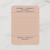 赤粘土石モロッコ – 名刺 コーリングカード (裏面)