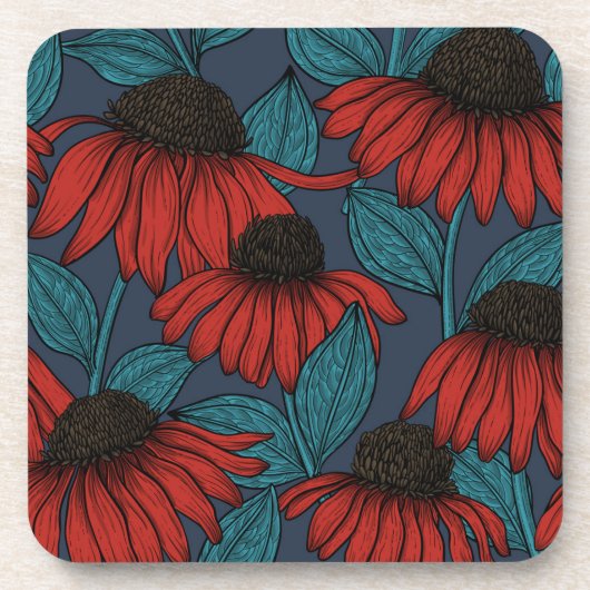 赤紅花 コースター (正面)
