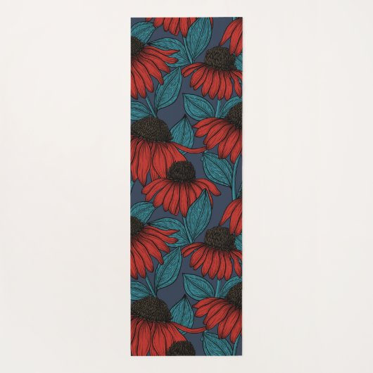 赤紅花 ヨガマット (裏面)