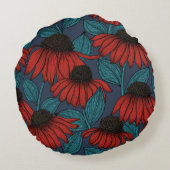 赤紅花 ラウンドクッション (裏面)