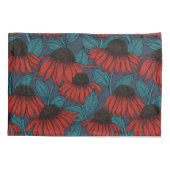 赤紅花 枕カバー (裏面-左)