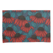 赤紅花 枕カバー (正面右)